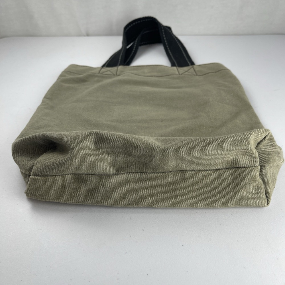 Chala Green Fox Canvas Tote Bag W/ Black Handles Lightly Used - Picture 8 of 16